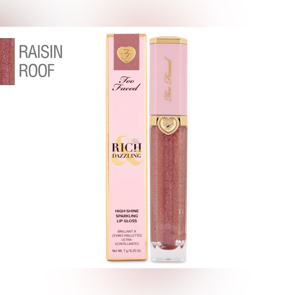 Too Faced Rich & Dazzling High-Shine Sparkling Lip Gloss - Raisin the Roof